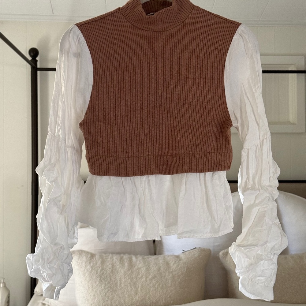 By Anthropologie Ruffled Layered Top